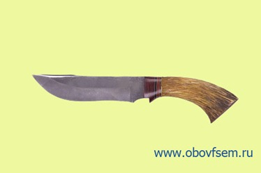 Нож с рукоятью из оленьего рога